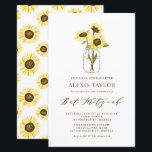 Gelbe Sonnenblumen in Jar Bat Mitzvah Einladung<br><div class="desc">Laden Sie Familie und Freunde zu Ihrer Veranstaltung mit dieser anpassbaren Fledermaus mitzvah Einladung. Gelbe Sonnenblumen in einem Maurerkirsch. Personalisieren Sie diese,  indem Sie Ihre Daten hinzufügen. Die Einladung zur Sonnenblume-Fledermaus mitzvah ist perfekt für jedes Thema oder jede Saison.</div>