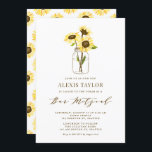 Gelbe Sonnenblumen in Mason Jar Bar Mitzvah Einladung<br><div class="desc">Mit dieser individuell gestaltbaren Bar mitzvah Einladung laden Sie Familie und Freunde zu Ihrer Veranstaltung ein. Gelbe Sonnenblumen in einem Maurerkirsch. Personalisieren Sie diese,  indem Sie Ihre Daten hinzufügen. Diese Sonnenblume Bar mitzvah lädt zu jeder Jahreszeit ein.</div>