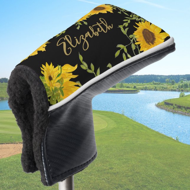 Gelbe Sonnenblumen individuelle Name Golf Headcover (Von Creator hochgeladen)
