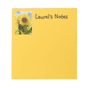 Gelbe Sonnenblumen Notepad Notizblock