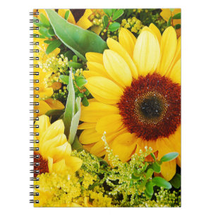 Gelbe Sonnenblumen Notizblock