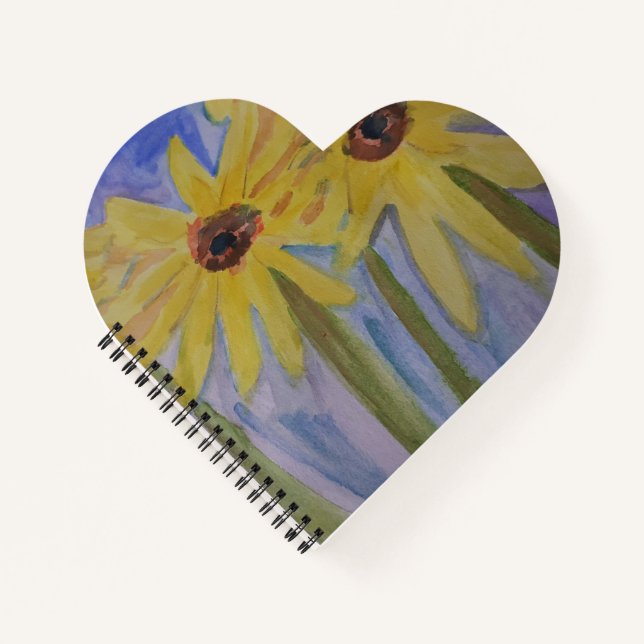 Gelbe Sonnenblumen Notizbuch (Vorderseite)