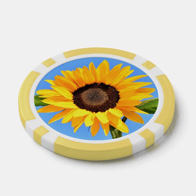 Gelbe Sonnenblumen-Poker-Chips Pokerchips (Einzeln)