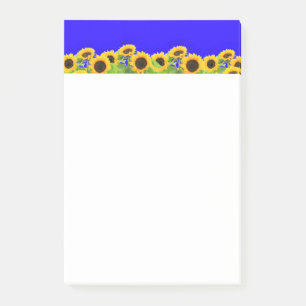 Gelbe Sonnenblumen Post-it Notizen