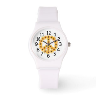 Gelbe Sonnenblumen - Schildzahl Beobachten Armbanduhr