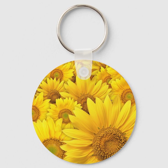 Gelbe Sonnenblumen Schlüsselanhänger (Vorderseite)