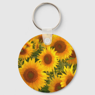 Gelbe Sonnenblumen Schlüsselanhänger