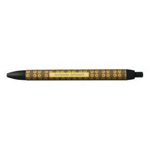 Gelbe Sonnenblumen, schwarzer Stift