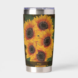 Gelbe Sonnenblumen-Seele Thermobecher