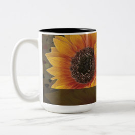 Gelbe Sonnenblumen-Seelen-Mutter Zweifarbige Tasse