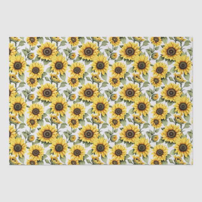 Gelbe Sonnenblumen Seidenpapier (Vorderseite)