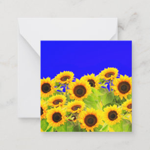 Gelbe Sonnenblumen Sommerkarte Mitteilungskarte