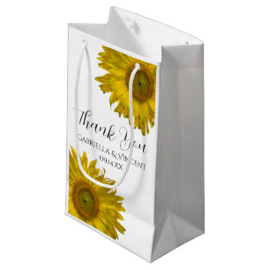 Gelbe Sonnenblumen Vielen Dank für Ihre Hochzeit Kleine Geschenktüte