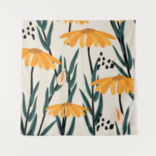 Gelbe Sonnenblumen Wandteppich