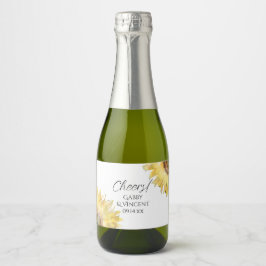 Gelbe Sonnenblumen Wasserfarbenprägung