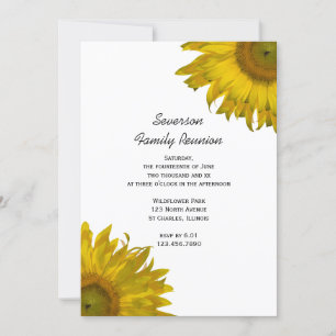 Gelbe Sonnenblumen Wiedersehen Einladung