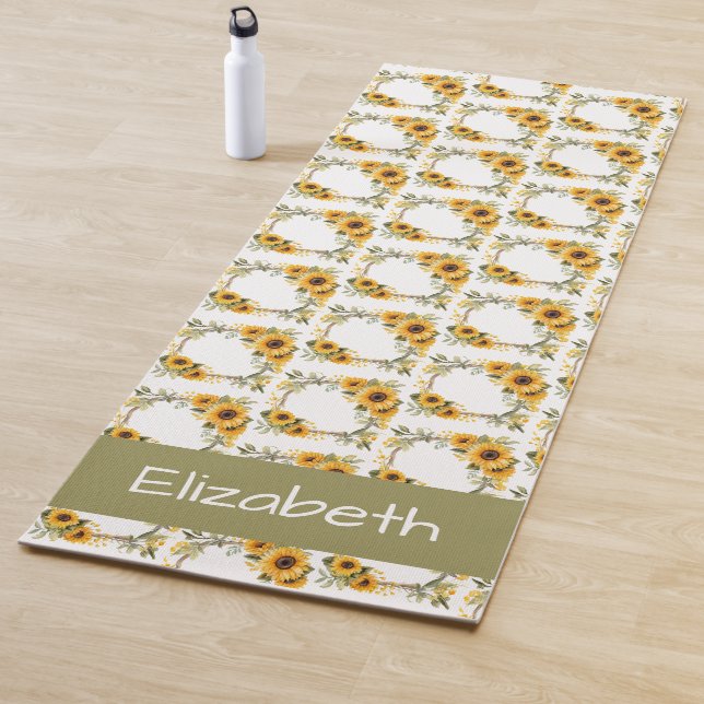 Gelbe Sonnenblumen Yogamatte (Beispiel)