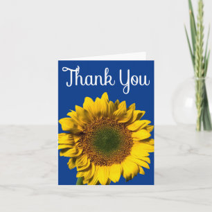Gelbe Sonnenblumenblüte - Dankeschön Danke