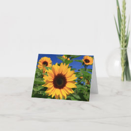 Gelbe Sonnenblumenkerbe Karte