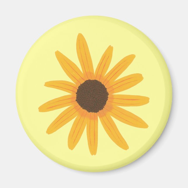 Gelbe Sonnenblumenmagnete Magnet (Vorne)