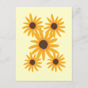 Gelbe Sonnenblumenmalerei Postkarten