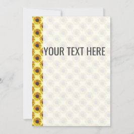 Gelbe Sonnenblumenmuster - Ankündigung