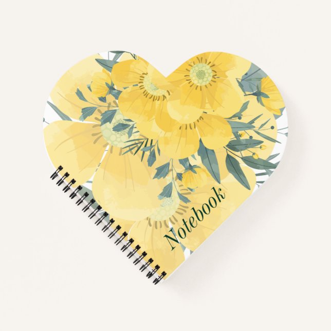 Gelbe Sonnenblüten Notizbuch (Vorderseite)