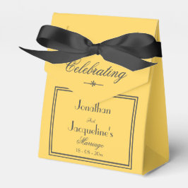 Gelbe, sonnige Personalisierte Namen Elegante Hoch Geschenkschachtel