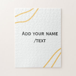 Gelbe spanische Randname-Textzeilen