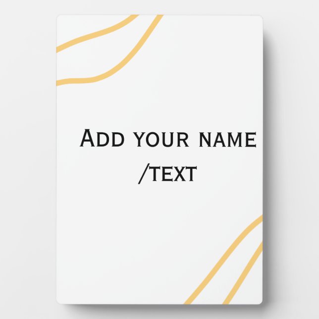 Gelbe spanische Randname-Textzeilen  Fotoplatte (Vorderseite)