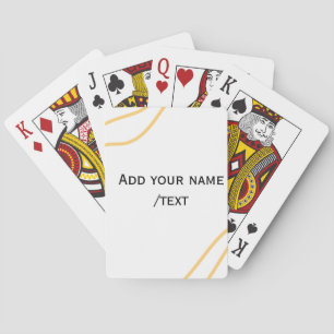 Gelbe spanische Randname-Textzeilen Spielkarten