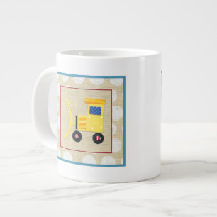 Gelbe Spielzeugschlepper von Chariklia Zarria Jumbo-Tasse