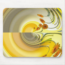 Gelbe Spin Design Mouse Mat