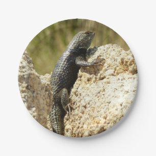 Gelbe Spiny Lizard bei Joshua Tree Pappteller