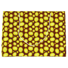 Gelbe Spots auf braun Große Geschenktüte