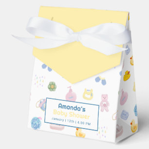 Gelbe Spritz-Spratz-Gummiente-Baby-Shower Geschenkschachtel