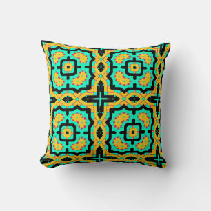 GELBE SQUARE REFLETTION DURCH PILLOW KISSEN