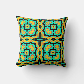 GELBE SQUARE REFLETTION DURCH PILLOW KISSEN