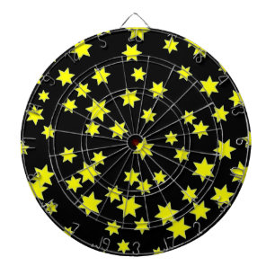 Gelbe Sterne Dartscheibe