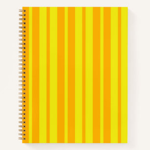 Gelbe stilvolle Streifenmuster-Design Notizbuch