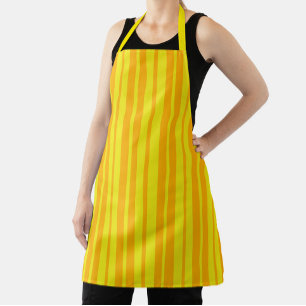 Gelbe stilvolle Streifenmuster-Design Schürze