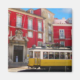 Gelbe Straßenbahn-Magnet Magnet