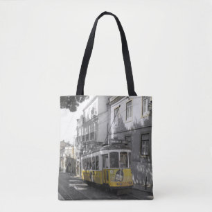 Gelbe Straßenbahn von Lissabon Tasche