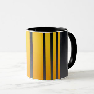 Gelbe Streifen auf dunkelgrauem Hintergrund Tasse