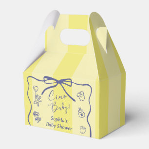Gelbe Streifen Italienisches Thema Ciao Baby Geschenkschachtel