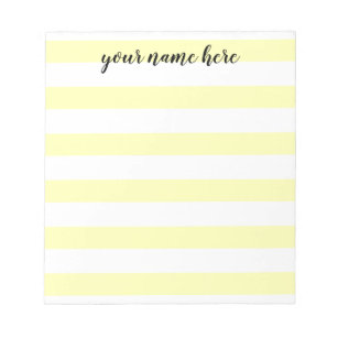 Gelbe Streifen Personalisiert Notepad Notizblock