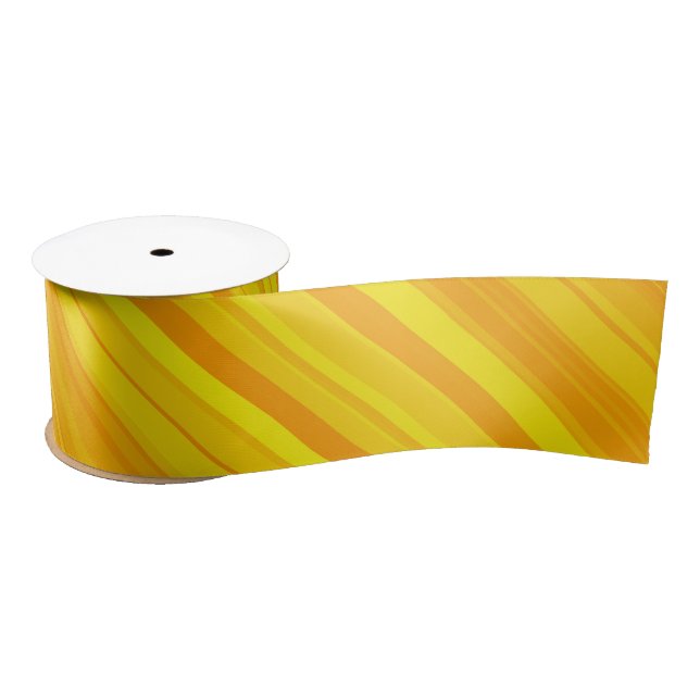 Gelbe Streifen Satinband (Spule)