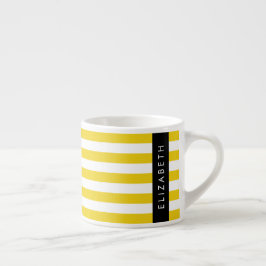 Gelbe Streifen, Streifen, Linien, Ihr Name Espressotasse