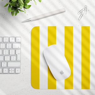 Gelbe Streifen, weiße Streifen, gestreiftes Muster Mousepad