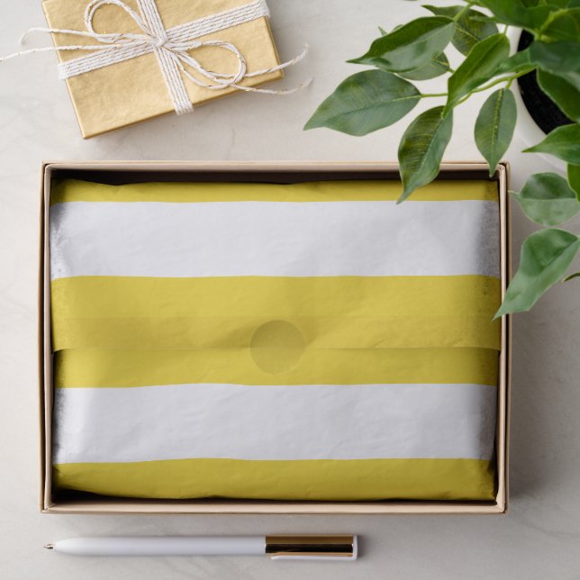 Gelbe Streifen, weiße Streifen, gestreiftes Muster Seidenpapier (Geschenk)
